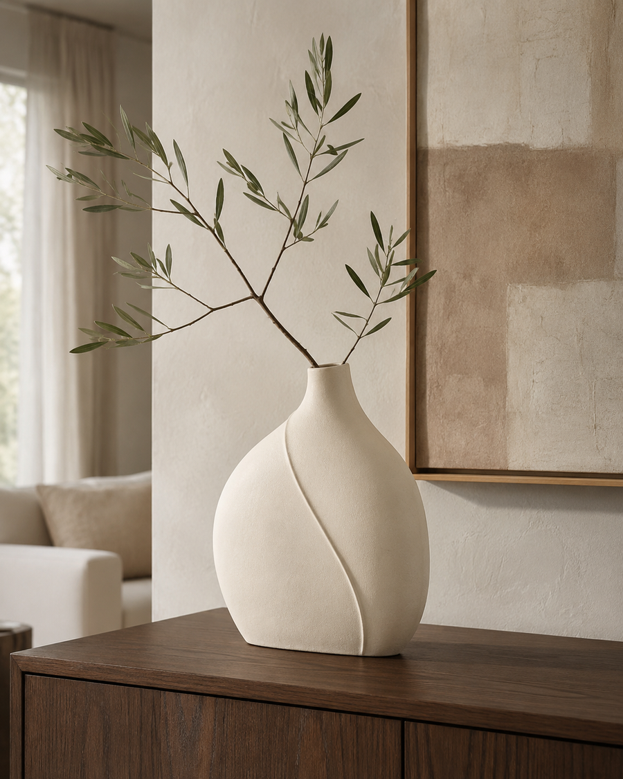 Briarstone Ivory Crescent Vase