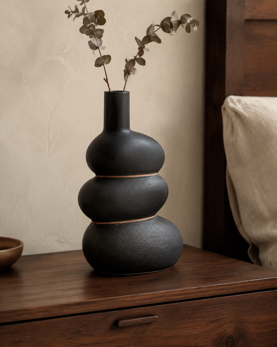 Briarstone Charcoal Pebble Vase