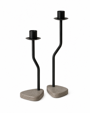 Briarstone Stone Base Candle Holder Set
