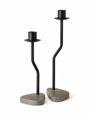 Briarstone Stone Base Candle Holder Set