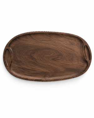 Briarstone Carved Walnut Tray