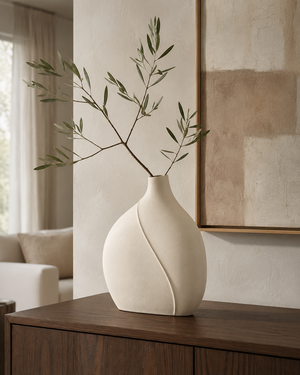 Briarstone Ivory Crescent Vase